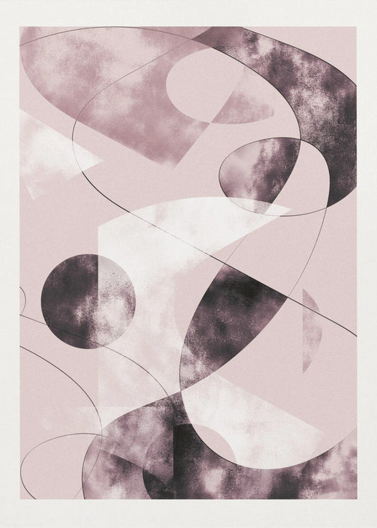 Vormen verbrijzelen rood | Poster