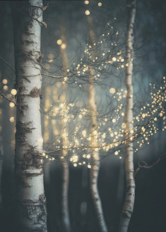 Twinkling Birch Grove | Canvas