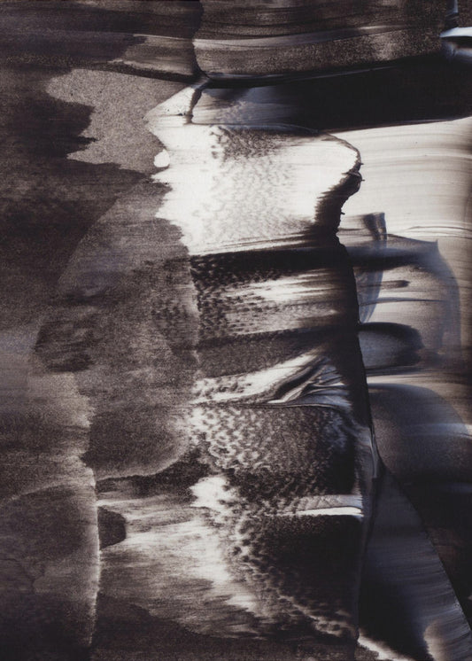 Monochrome texturen en vloeiende penseelstreken | Canvas