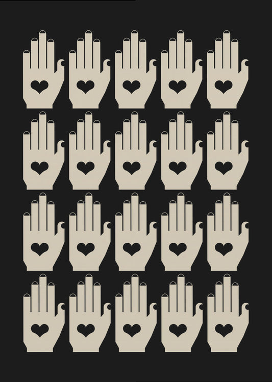 Retro Handen Zwart | Poster