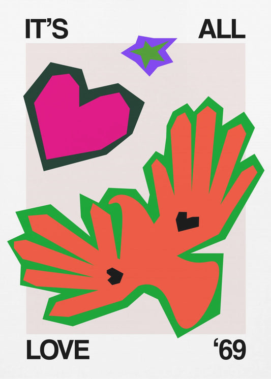 Het is allemaal liefde '69 Bird Orange | Poster