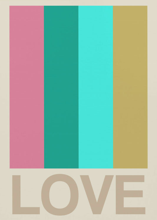 Retro Streep LOVE Citrus | Canvas