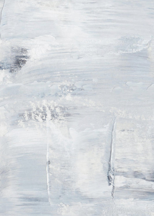 Witte en grijze penseelstreken | Canvas