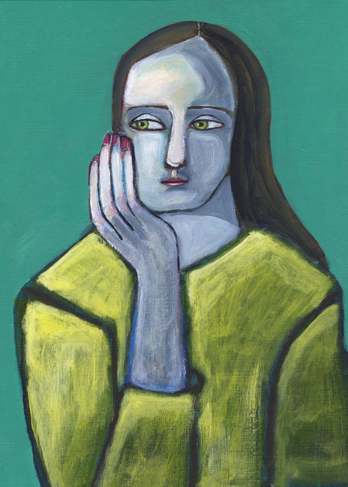 Vrouw met grote handen | Poster