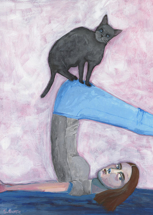 Yoga met mijn kat | Poster