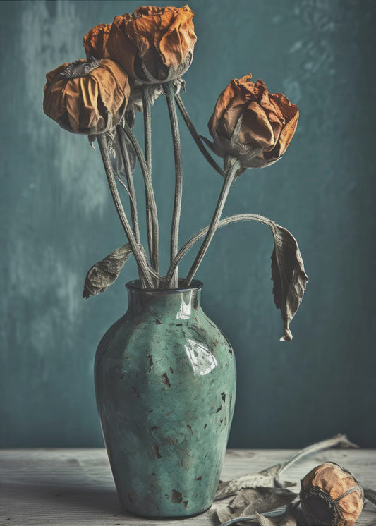 Verwelkende bloemen | Canvas