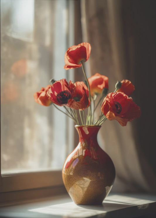Warm Poppy Glow | Poster