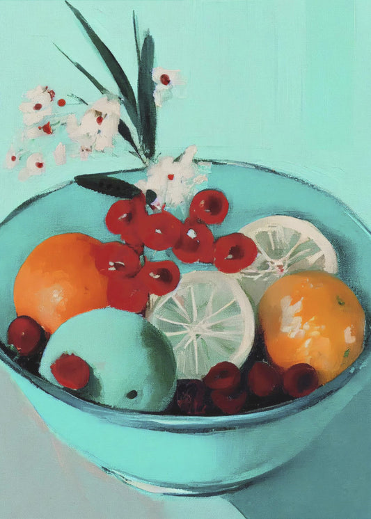 Levendige fruitschaal | Canvas