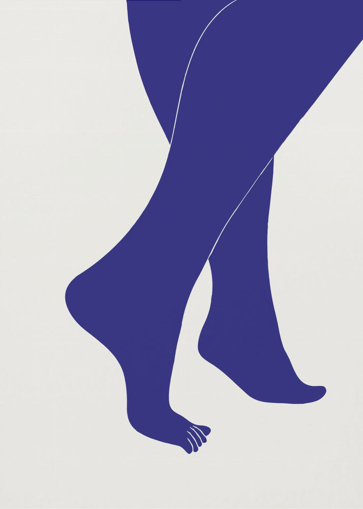 Tip Toe Blauw | Canvas
