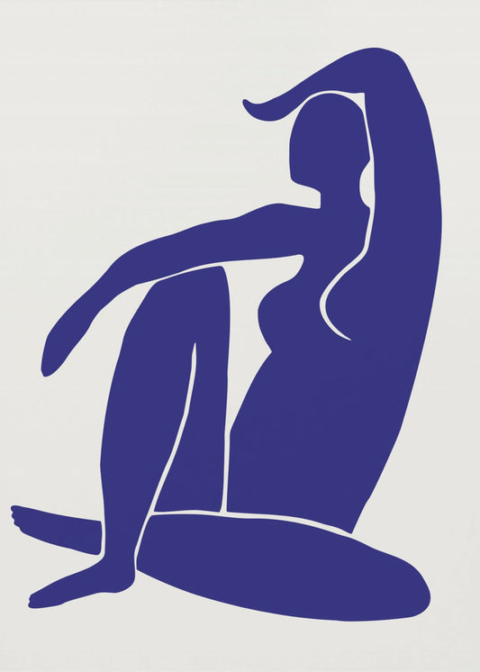 Figuur Blauw | Canvas