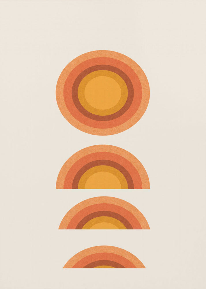 Zonsondergang Echoes | Canvas