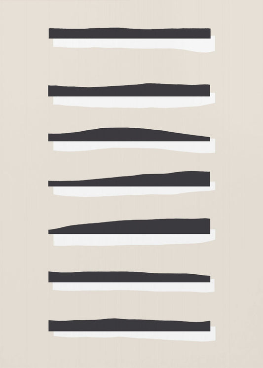 Black And White Horizontal Lines | Canvas
