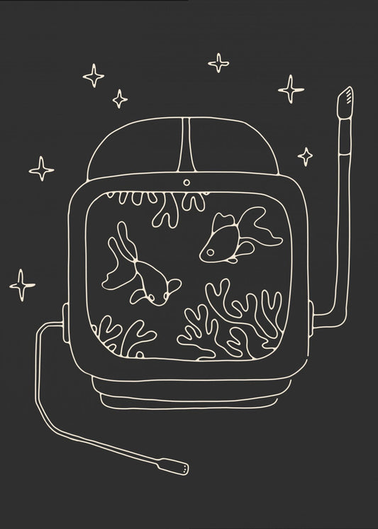 Astronaut en Vissen | Poster