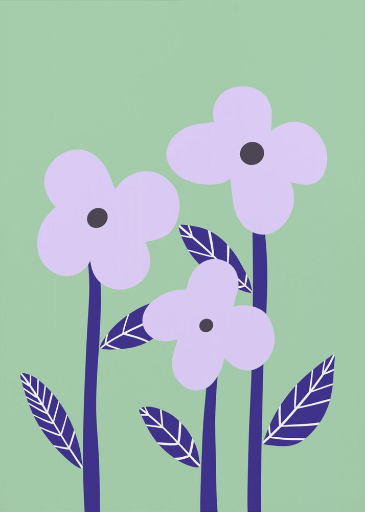 Violette bloesems | Canvas