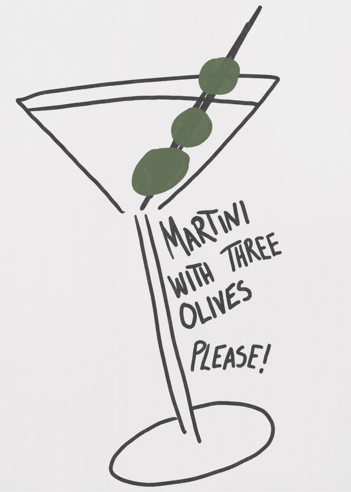 Olijven Trio Martini | Canvas