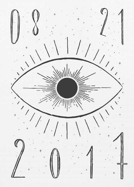 Totale zonsverduistering Wit | Canvas