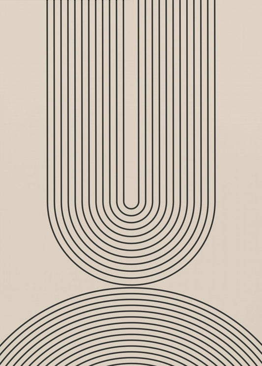 Zwarte lijnkunst | Poster