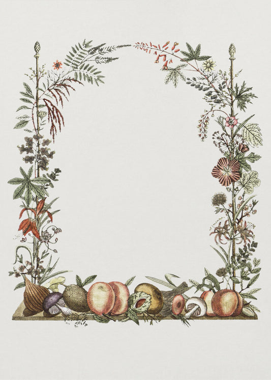 Handgetekende botanische lijst | Canvas