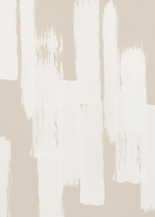 Beige penseelstreken | Canvas