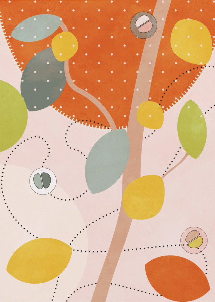 Vriendelijke kleuren Hilma 5 | Canvas