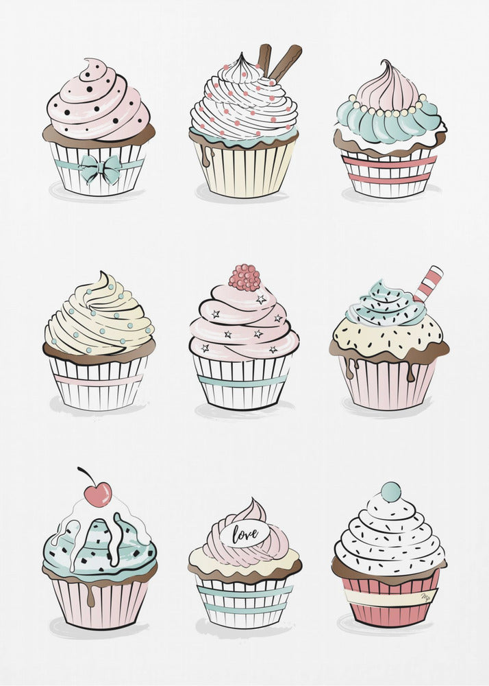 Zoete Cupcake Medley | Poster