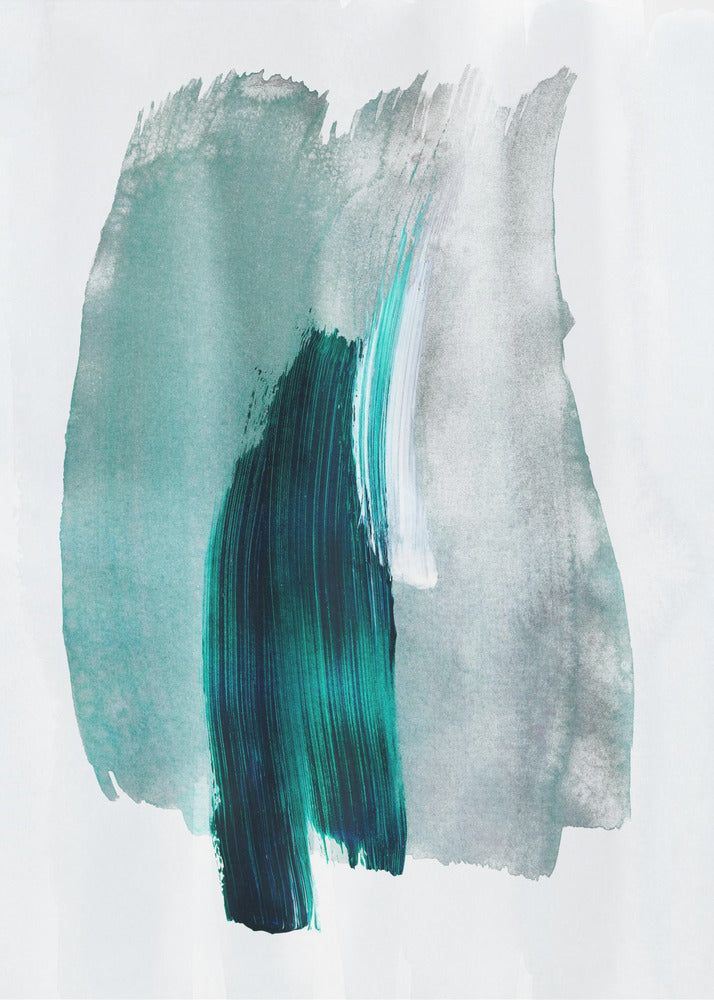 Abstracte penseelstreken 19 | Poster