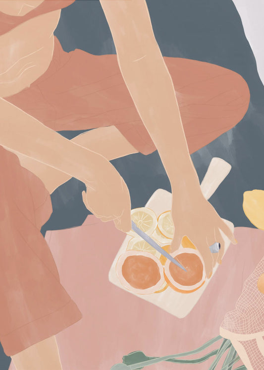 Cutting Grapefruits | Canvas