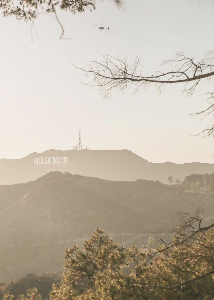 Zonsondergang boven Hollywood | Poster