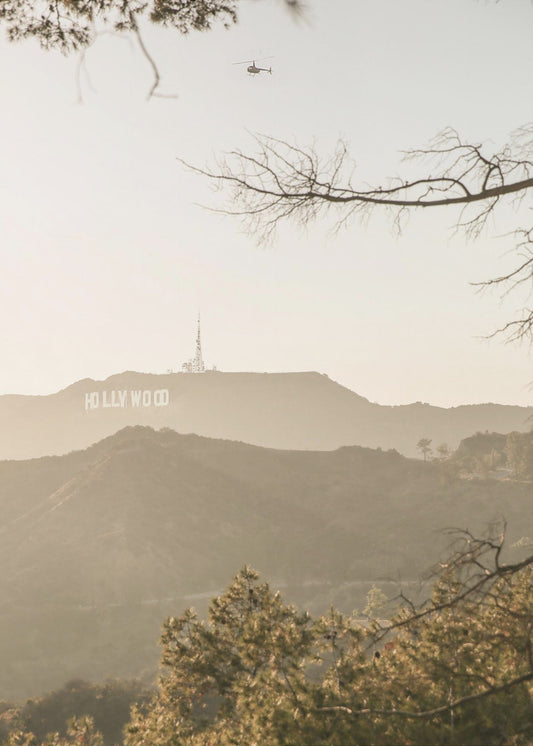 Zonsondergang boven Hollywood | Poster
