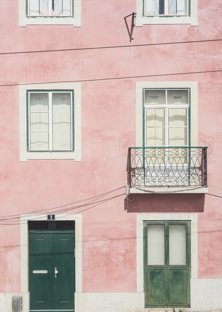 Roze gevelharmonie | Canvas