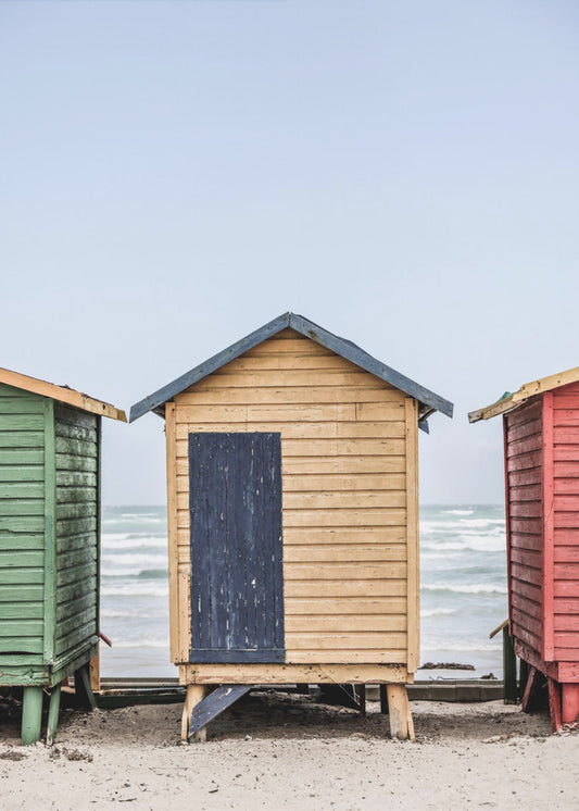 Kleurrijke strandhutten | Canvas