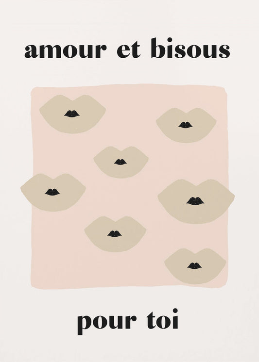 Franse Kus Poster | Canvas