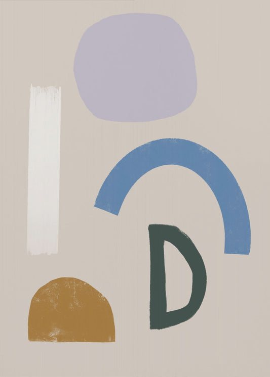 Minimalist Shapes in Muted Colors | Canvas