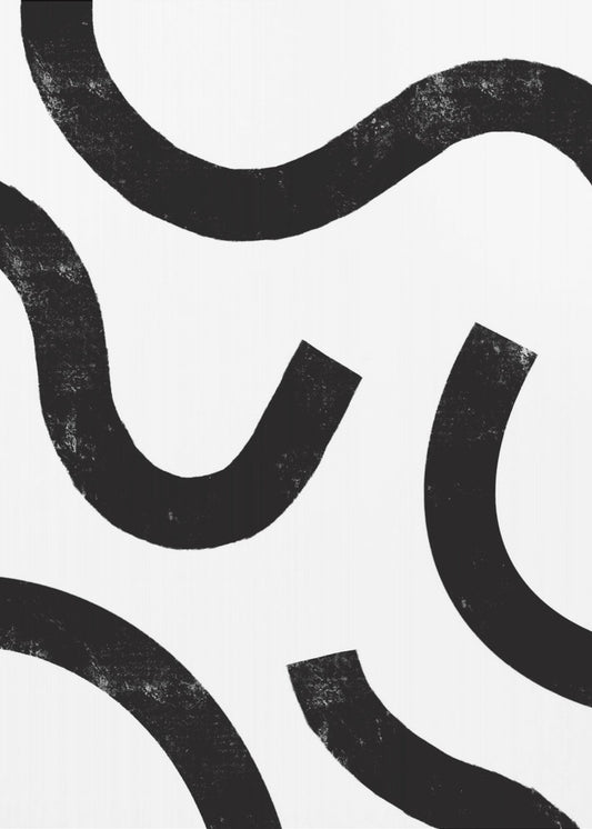 Curved Monochrome Paths | Canvas