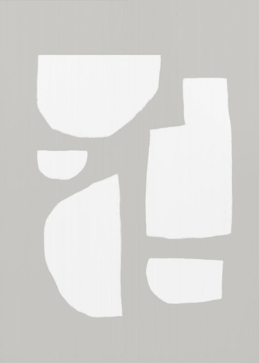 Minimalistic White Shapes | Canvas