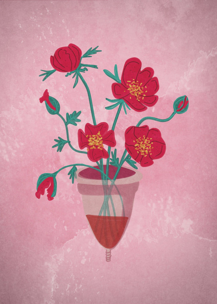 Kopje bloemen | Canvas