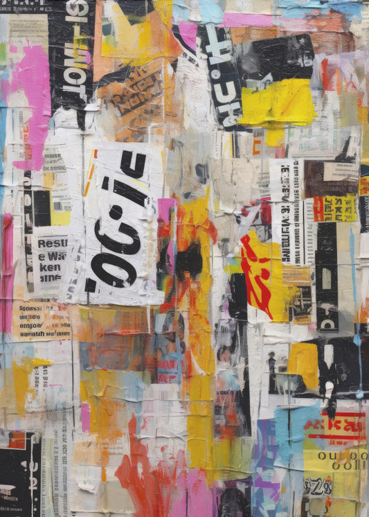 Stedelijke collage-uitbarsting | Canvas