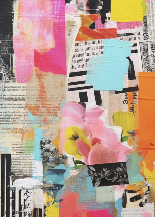 Stedelijke bloemencollage | Canvas