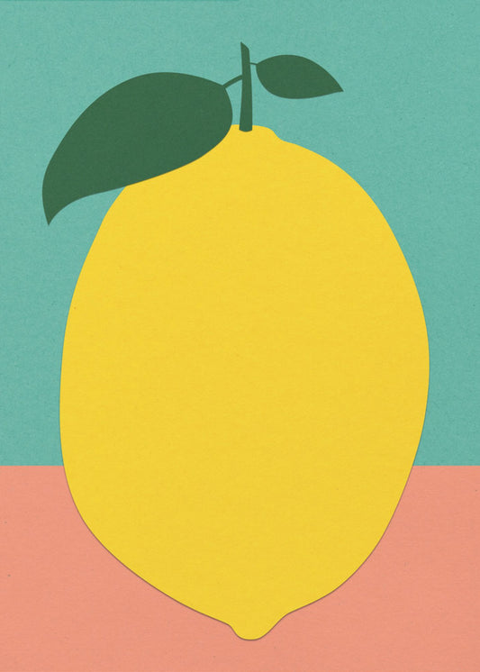 Citroen met twee bladeren | Poster