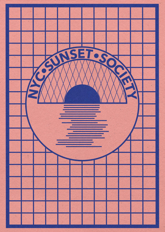 Nyc Sunset Society Blue | Poster