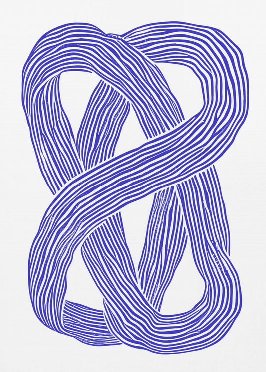 Blauwe Infinity Loop | Canvas