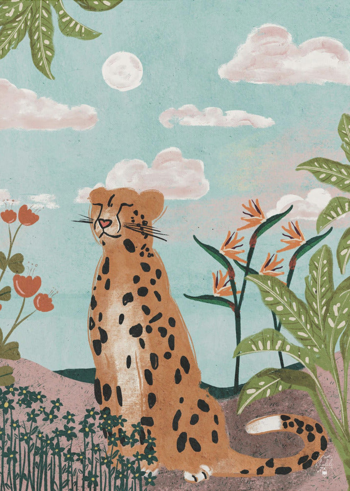 Luipaard in de jungle Erum Khalili.png | Canvas