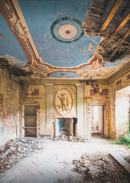 Verlaten villa met fresco | Canvas