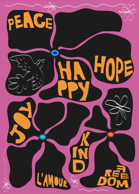 Bloem van de Tijd - Paars | Poster