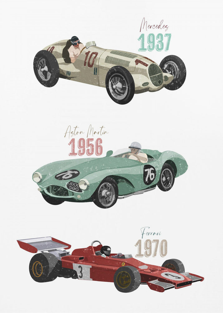 Vintage Raceauto's | Poster