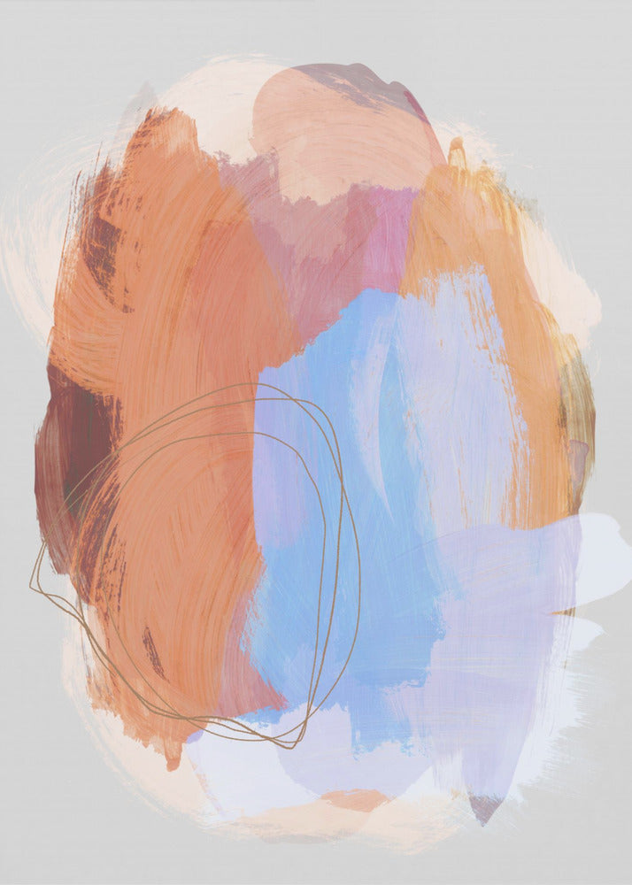 Abstracte penseelstreken 38Z | Canvas