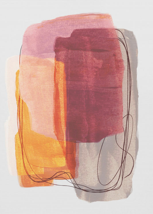 Abstracte penseelstreken 51 | Canvas