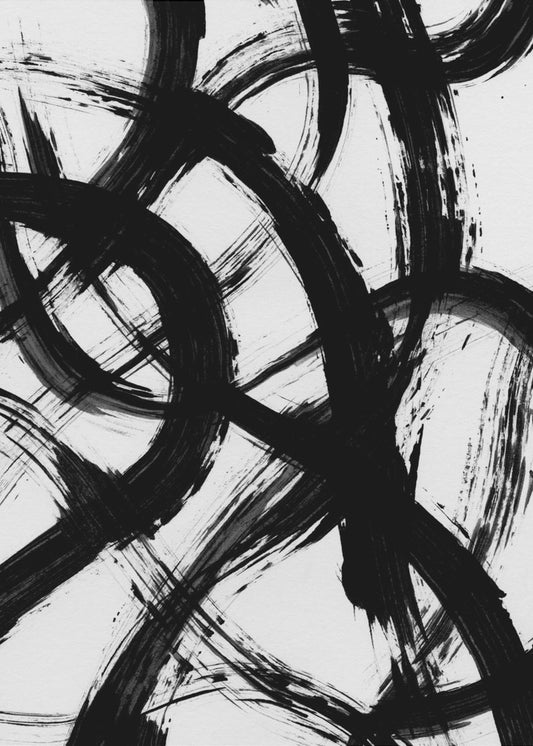 Abstracte penseelstreken 98X | Canvas