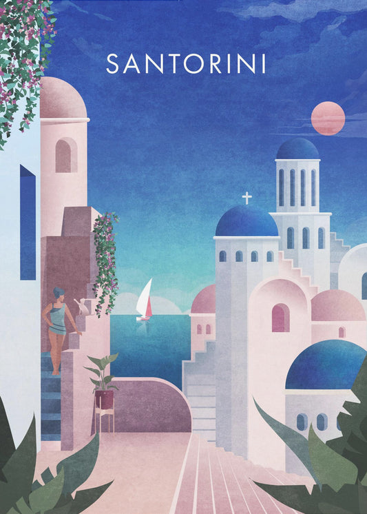Dreamy Santorini | Poster