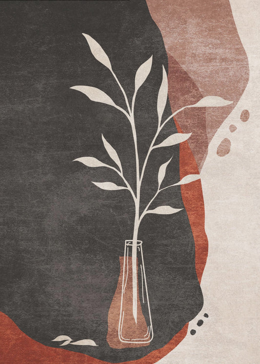 Vase and Leaves | Canvas